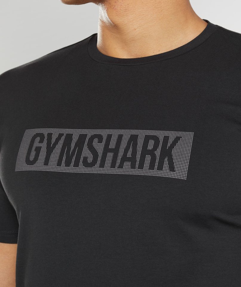 Koszulki Gymshark Block Męskie Czarne | PL 476WYA